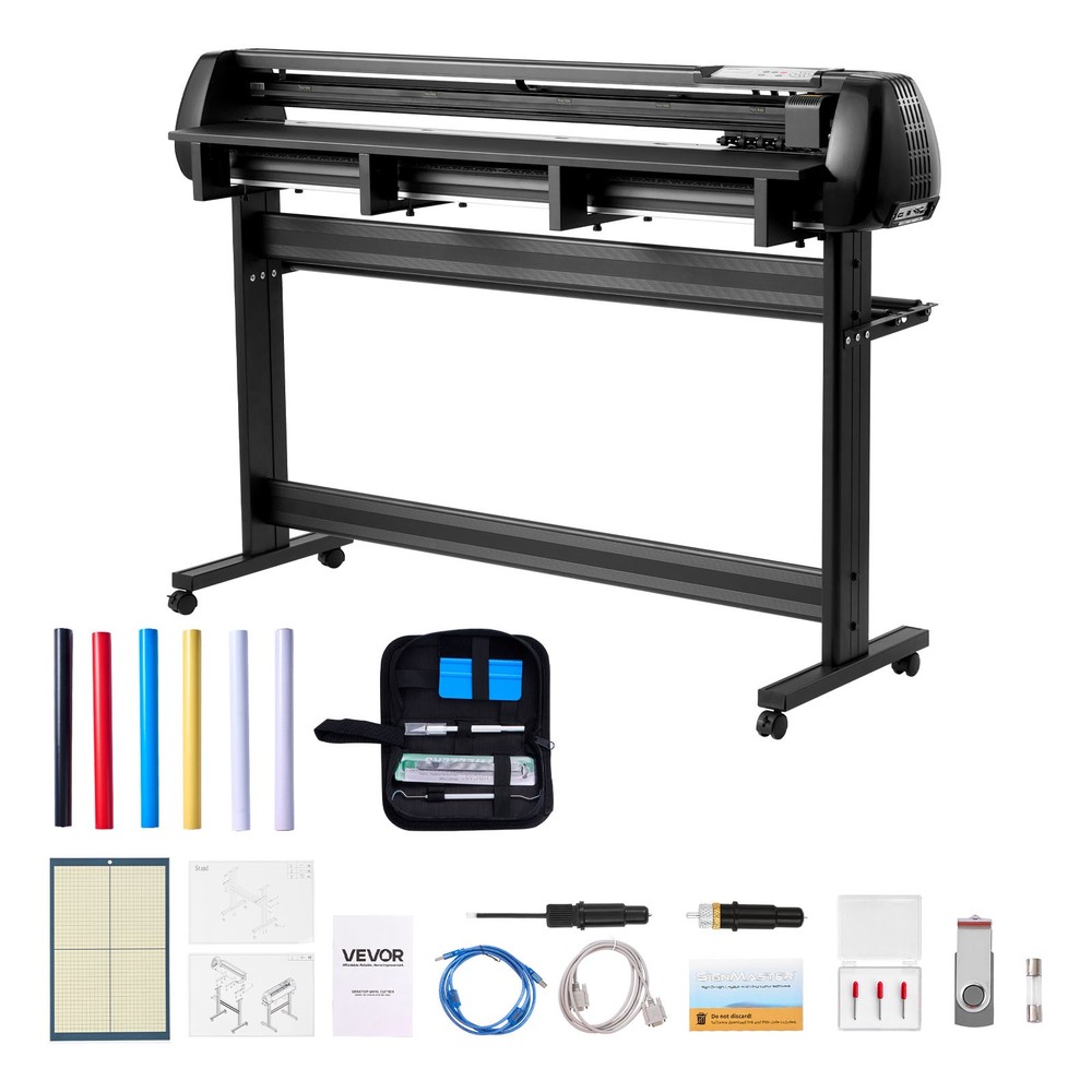 VEVOR Vinyl Cutter Machine Vinyl Plotter Printer Bundle 53 inch Max Feed Width
