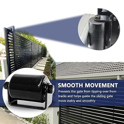 2Pack Sliding Rolling Gates Guider with Post Welded Bracket, A-3 Inches-2 Pack