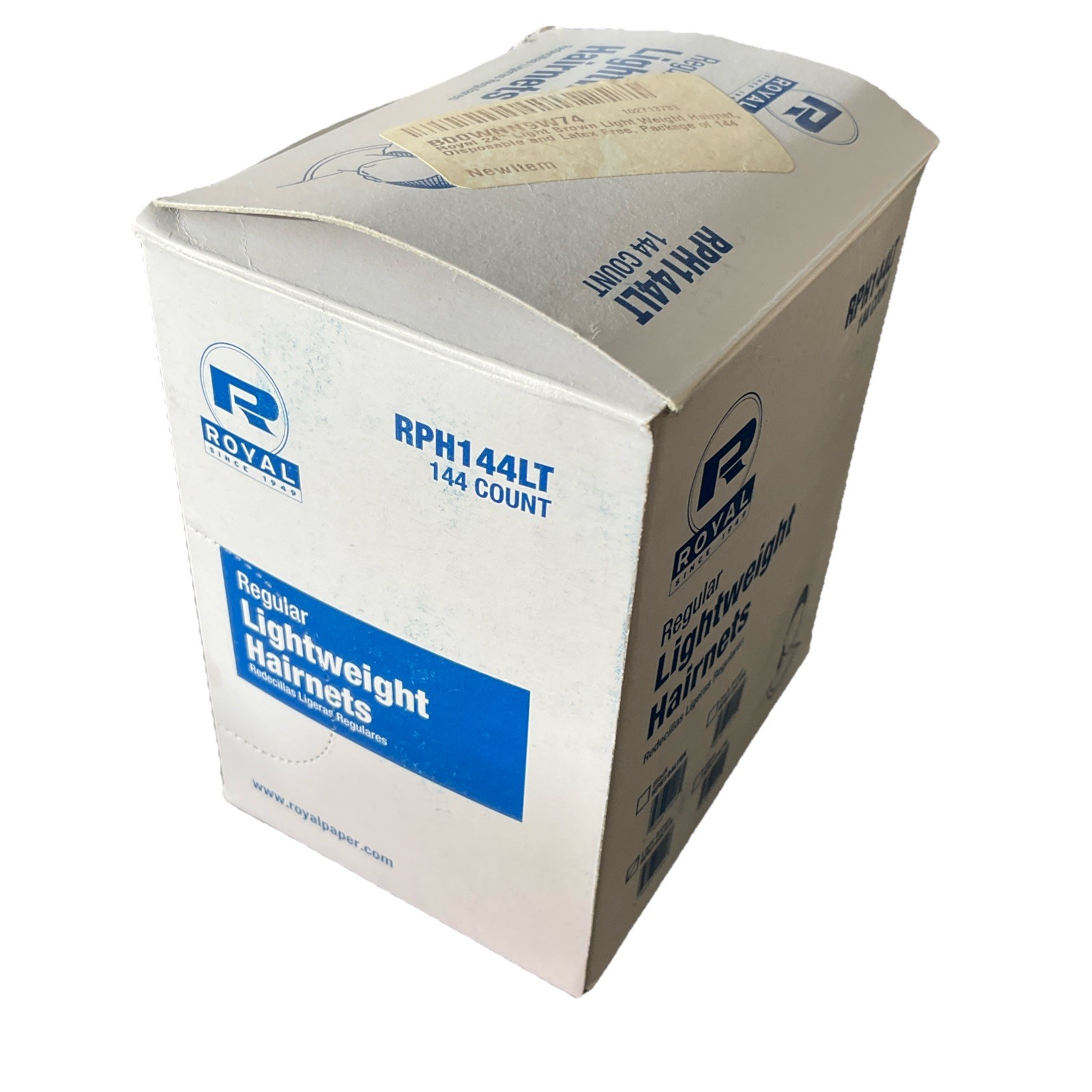 ROYAL Light Weight Hairnets Box Set 24" Light Brown Disposable Latex Free