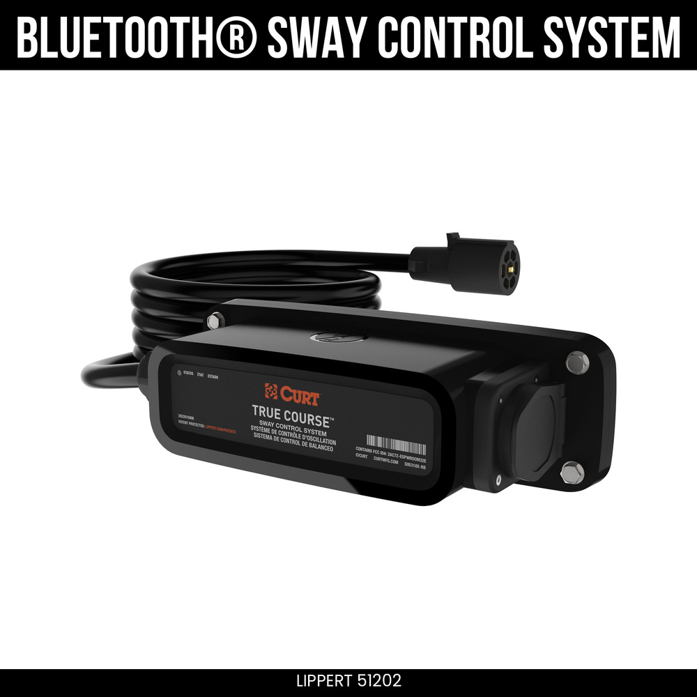 CURT True Course Advanced Bluetooth Trailer Sway Control System 51202