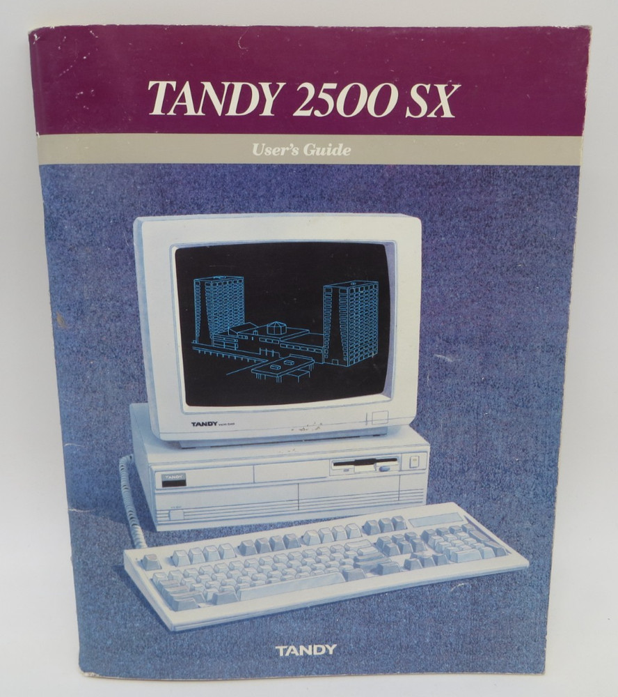 TANDY 2500 SX User's Guide (1991, Paperback) Vintage Computer Book