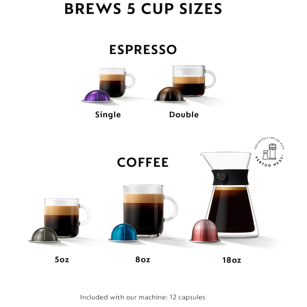 Nespresso Vertuo Next Deluxe Coffee and Espresso Maker