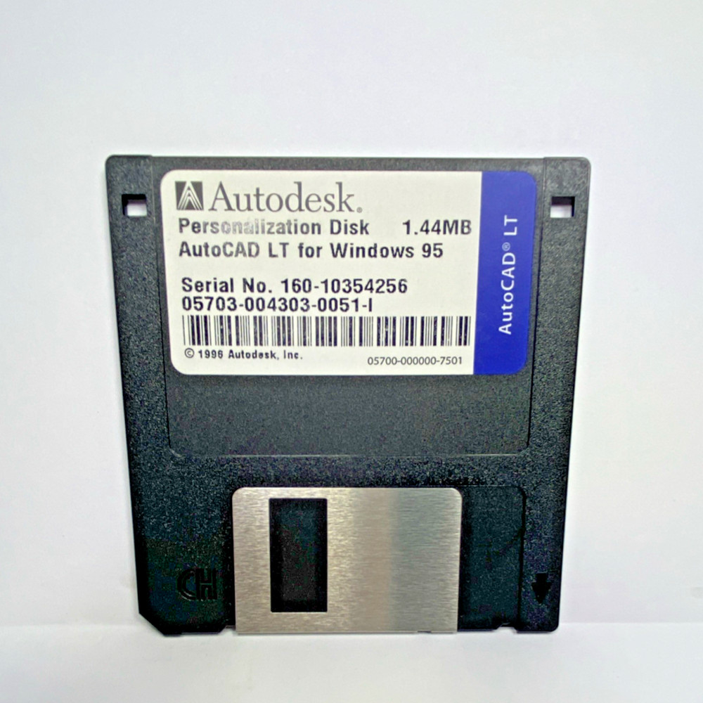 Autodesk AutoCAD LT Release 3 Windows 95 CD & 3.5" Floppy 3D Modeling Software