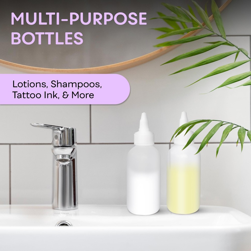 Twist Top Applicator Bottles 4 OZ - Refillable, Leak-Proof Squeeze 3 Pack