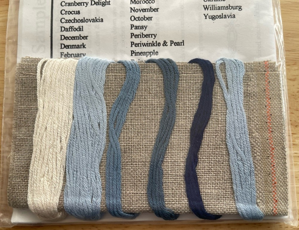 Periwinkle Promises Sampler Accents GERMANY SAMPLER Needlepoint Silk & Linen Kit