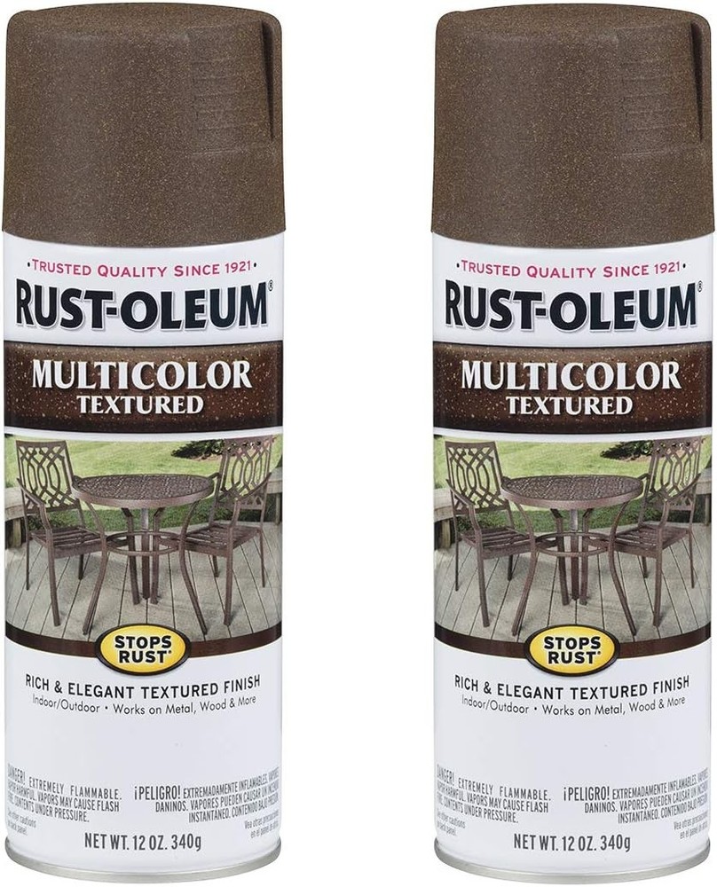 Textured Spray Paint Rustic Umber 12oz Multi Surface 2 Pack