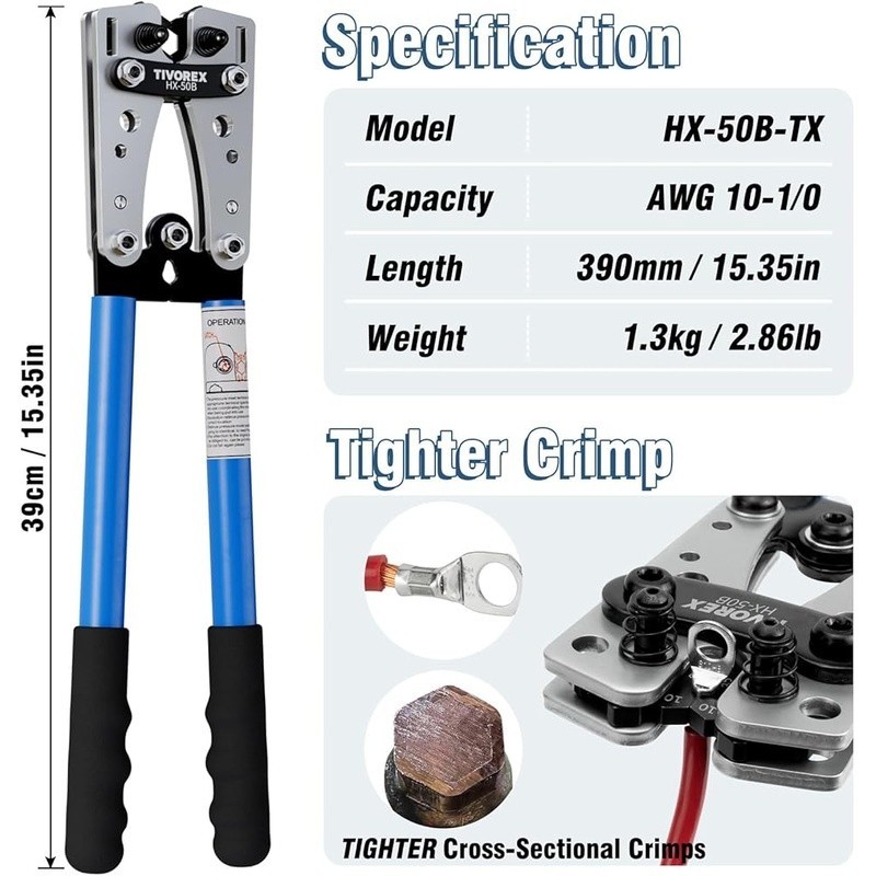 Professional Cable Crimping Tool Complete Kit W/ Wire Cutter & Terminals 70pcs