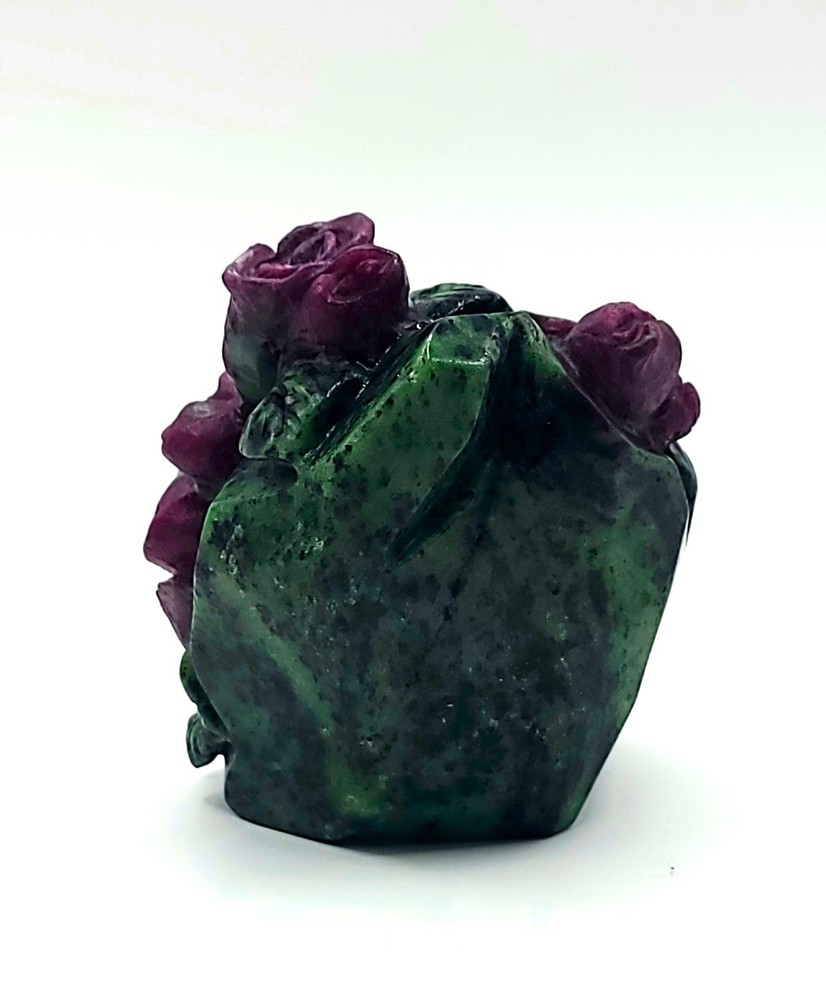 Ruby Zoisite Roses Carving- UV Reactive- WYSIWYG