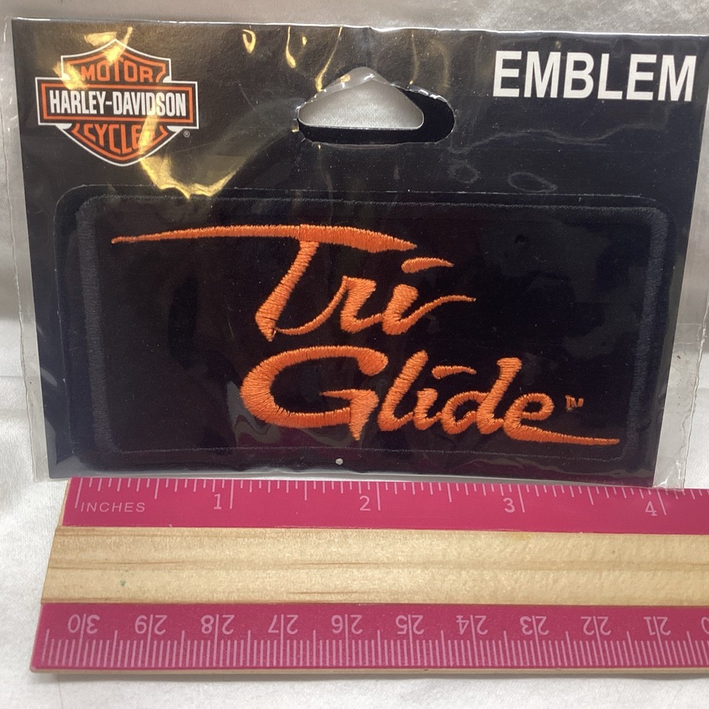Harley-Davidson Tri Glide Patch Emblem Orange Logo New in Package