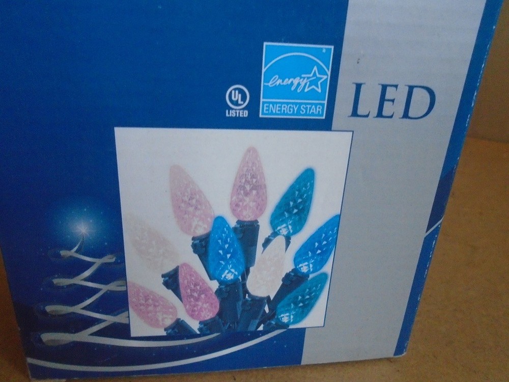 Celebrations 50 count LED Faceted C6 Lights String Multicolor