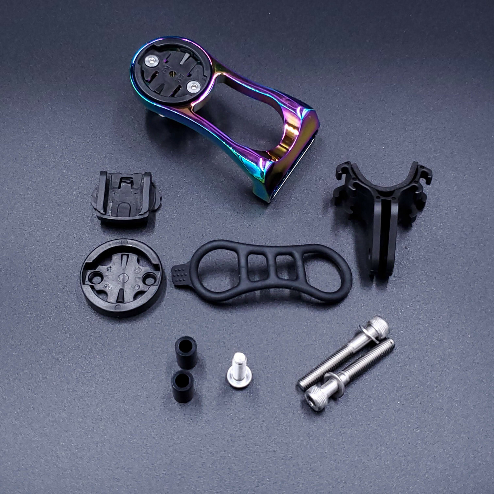 Out Front Stem Mount Cycling Computer - Garmin Wahoo Cateye GoPro GPS Rainbow