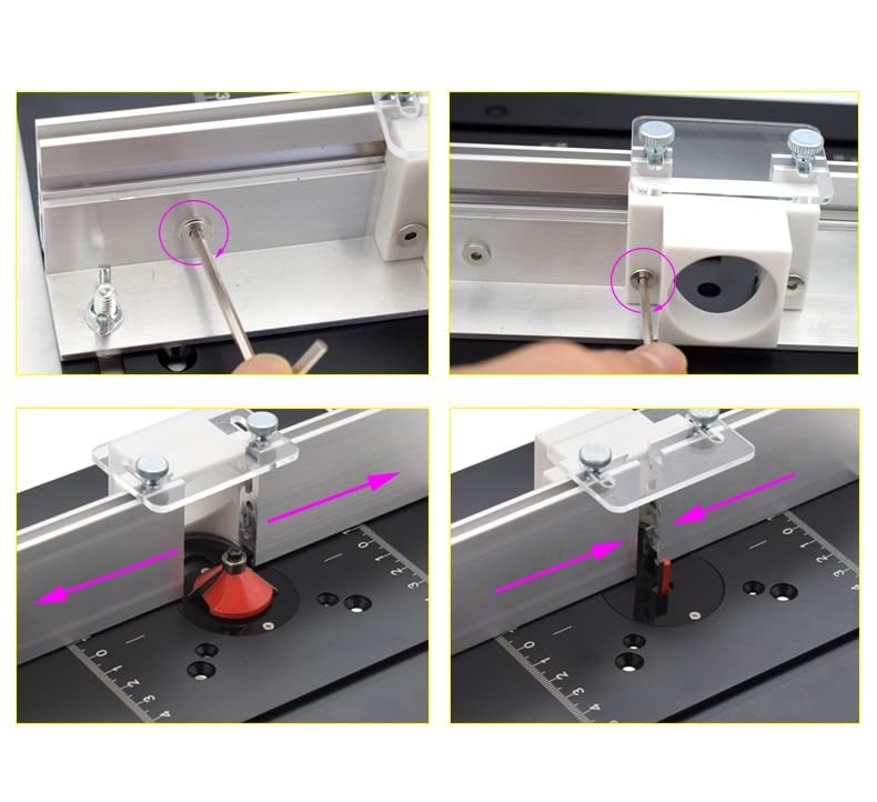 Router Table Insert Plate, Multifunctional Trimming Engraving Table, Aluminiu...