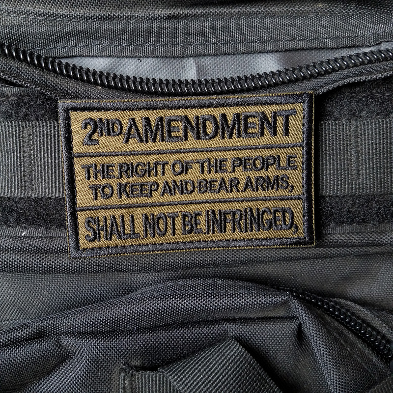 2ND AMENDMENT SHALL NOT BE INFRINGED U.S. 3D BADGE EMBROIDERED PATCH /02