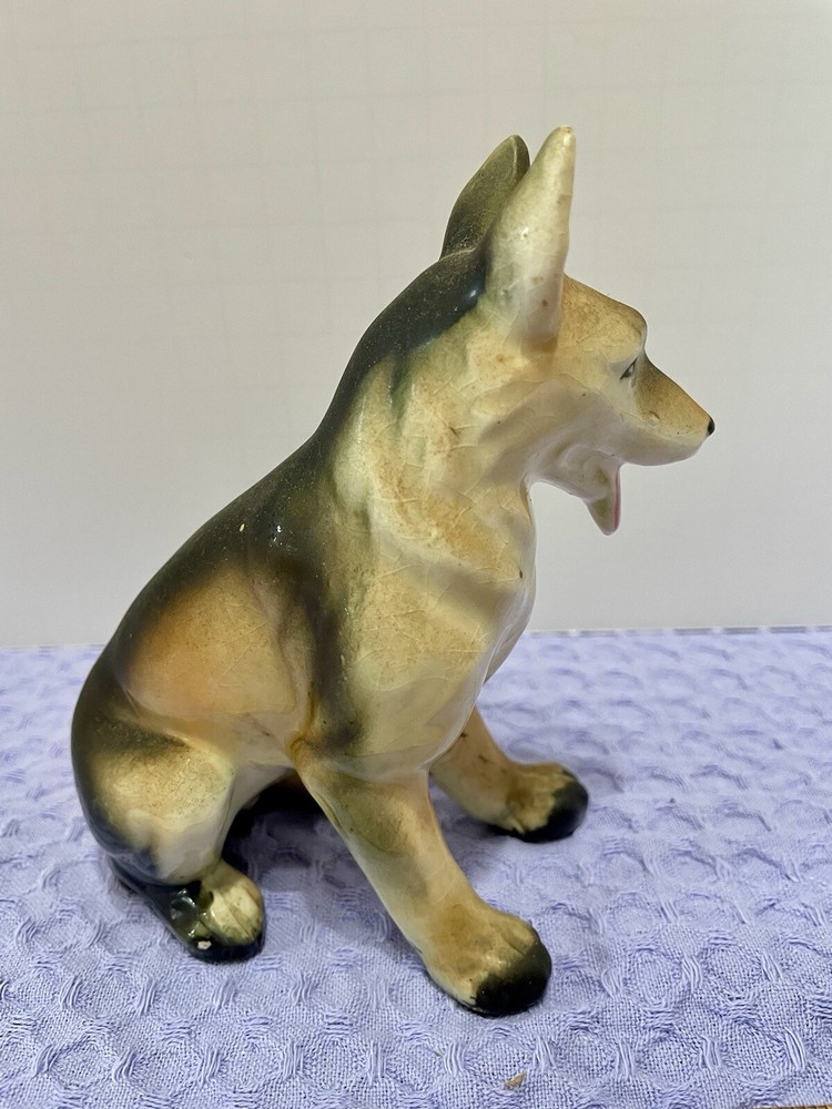 German Shepherd Figurine Vintage