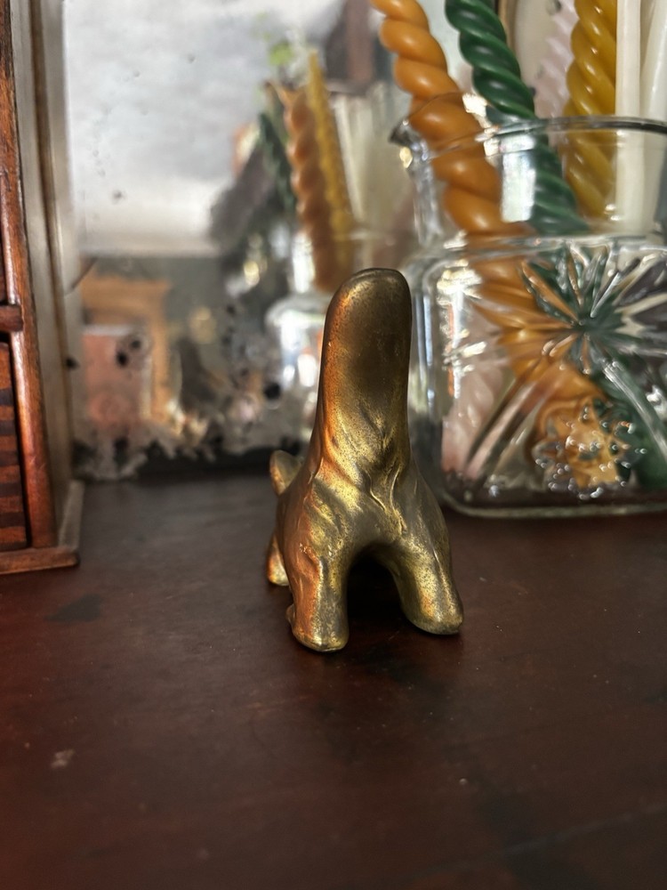 Antique Ronson Scottie Pipe Rest Solid Brass