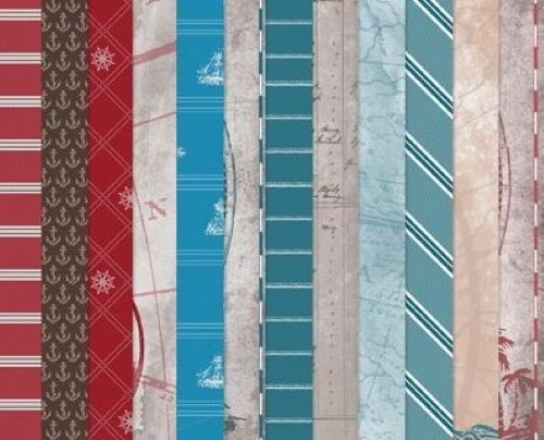 Stampin Up Designer Series Paper DSP Nautical Expedition 6"x6"