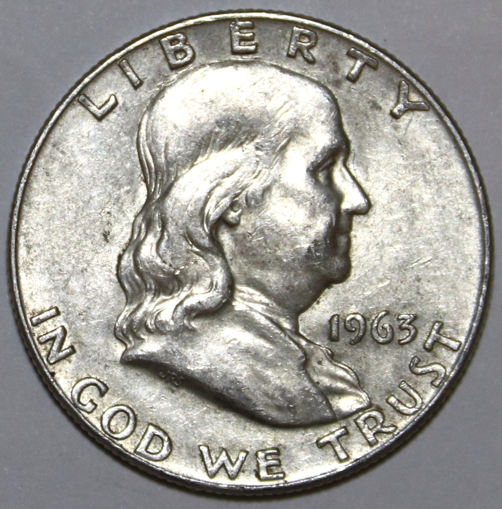 1963-D FRANKLIN HALF DOLLAR - Extra Fine/AU - #2138EB
