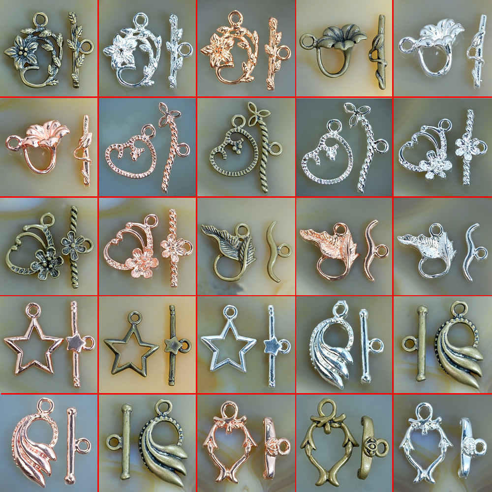 Silver,RoseGolden,Bronze,Toggle Clasp Pick