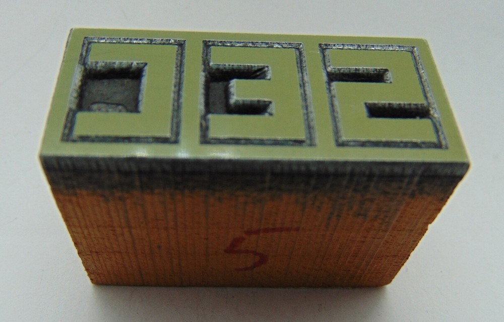 Printing Letterpress Printers Block S E C Initials