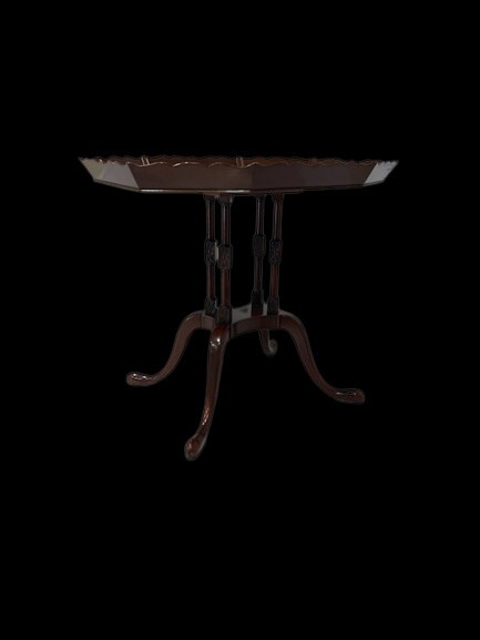 Vintage Irwin Octagonal Tray Top Wooden Table