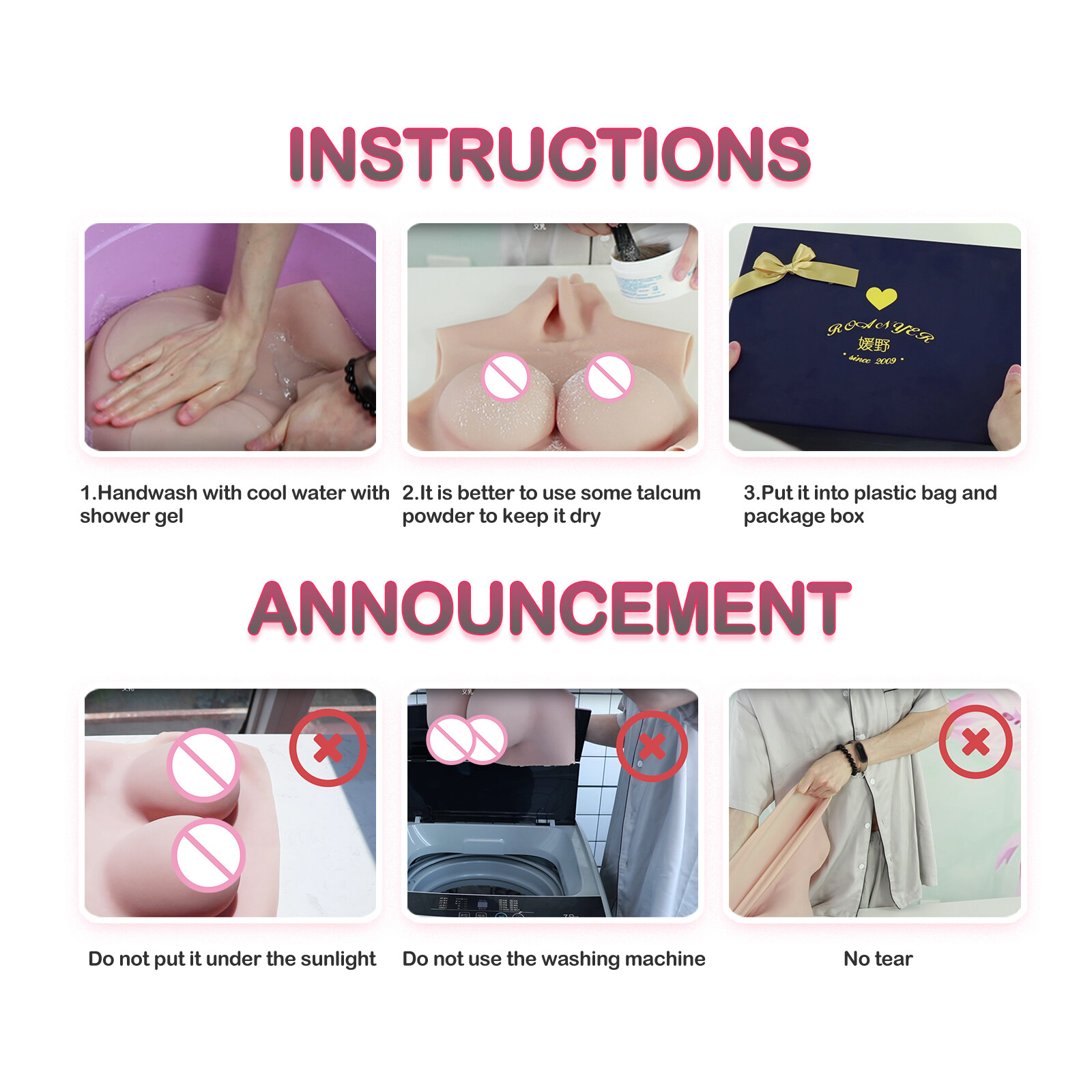 Roanyer Silicone Tube Top Breast Fake Boob B Cup Gel Filler for Crossdresser