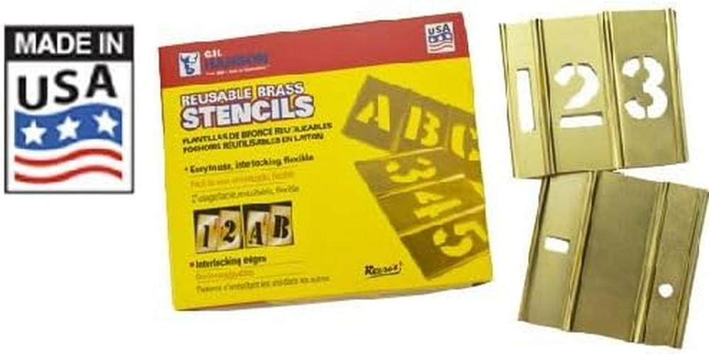 10014 4" Numbers Stencil Set 15 Pc