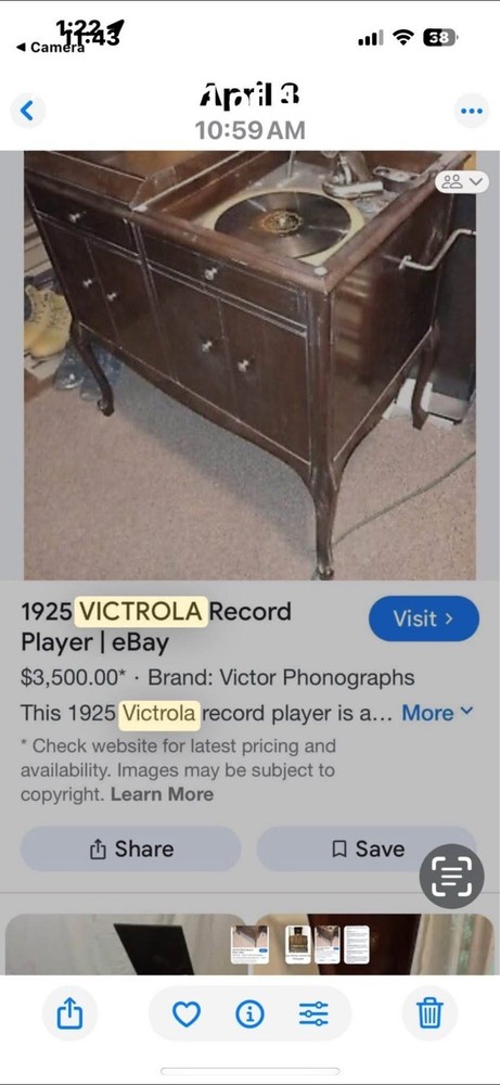 Wurlitzer Victrola Talking Machine Co 1929 Crank Handle . Millinocket Me