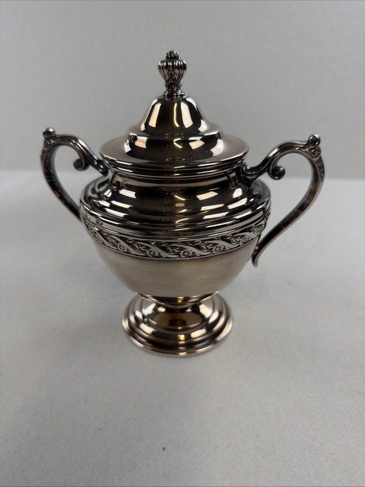 Rogers And Son Silverplate Spring Flower #2001 Teapot Set