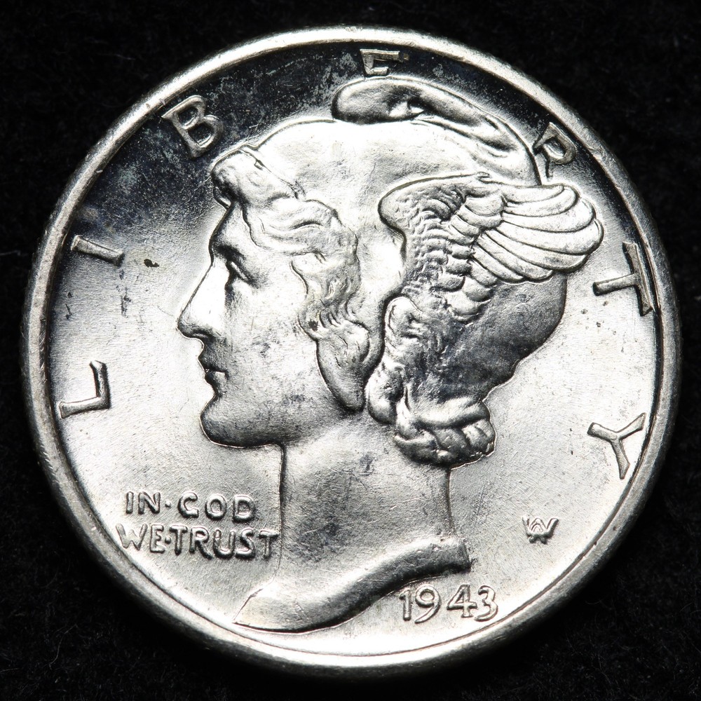 1943-D Mercury Silver Dime BU *UNCIRCULATED* MS E244 GWP