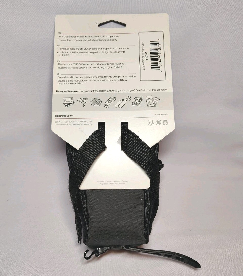 Bontrager Elite Seat Pack Small Bike Saddle Storage Bag (650cc) 0.65L Capacity