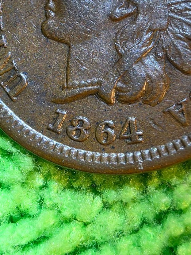 MAJOR ERROR 1864 -L BRONZE INDIAN HEAD PENNY SNOW-14 RPD FANTASTIC COIN!!!