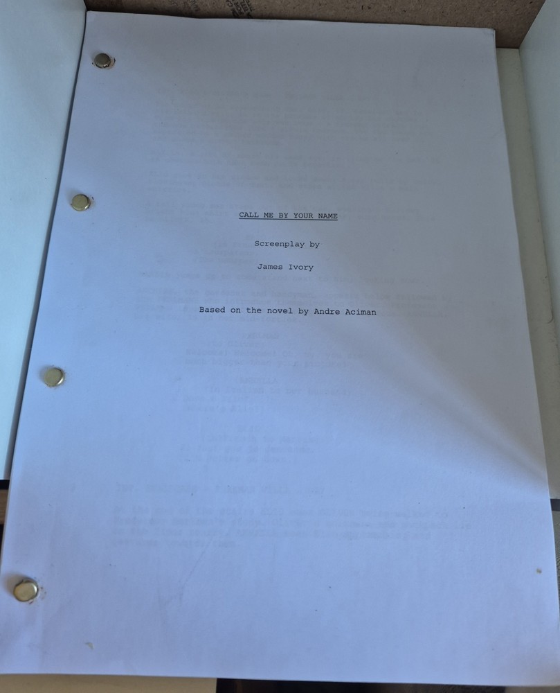 Call Me By Your Name Script Screenplay