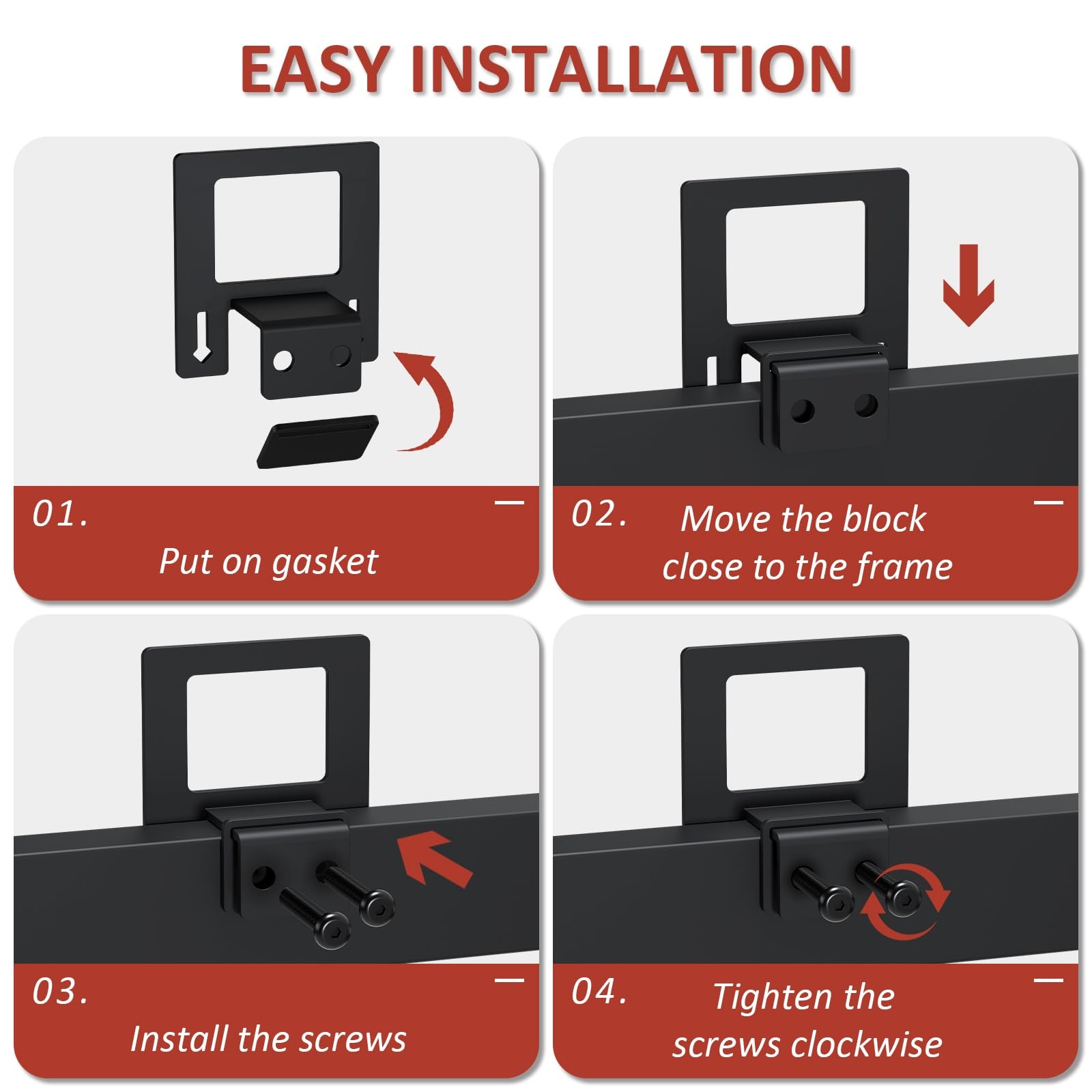 6-Pack Non-Slip Mattress Grippers for Metal Full, Twin, Queen, King, Black
