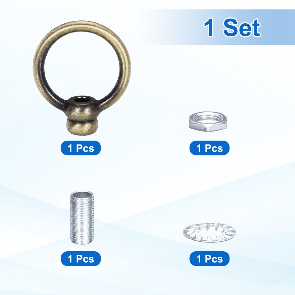 8kg M10 2x2.3" Thread Lifting Eye Nut Holder Hook Ring Copper