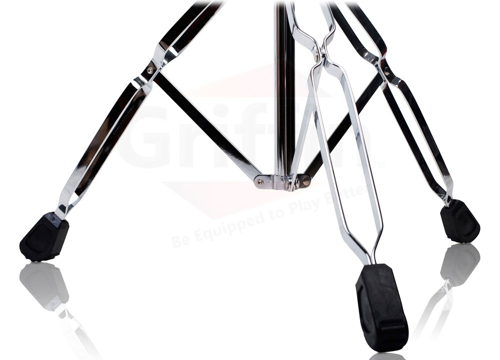 GRIFFIN Cymbal Stand & Snare Stand BUNDLE - Double-Braced Legs Hardware Mount