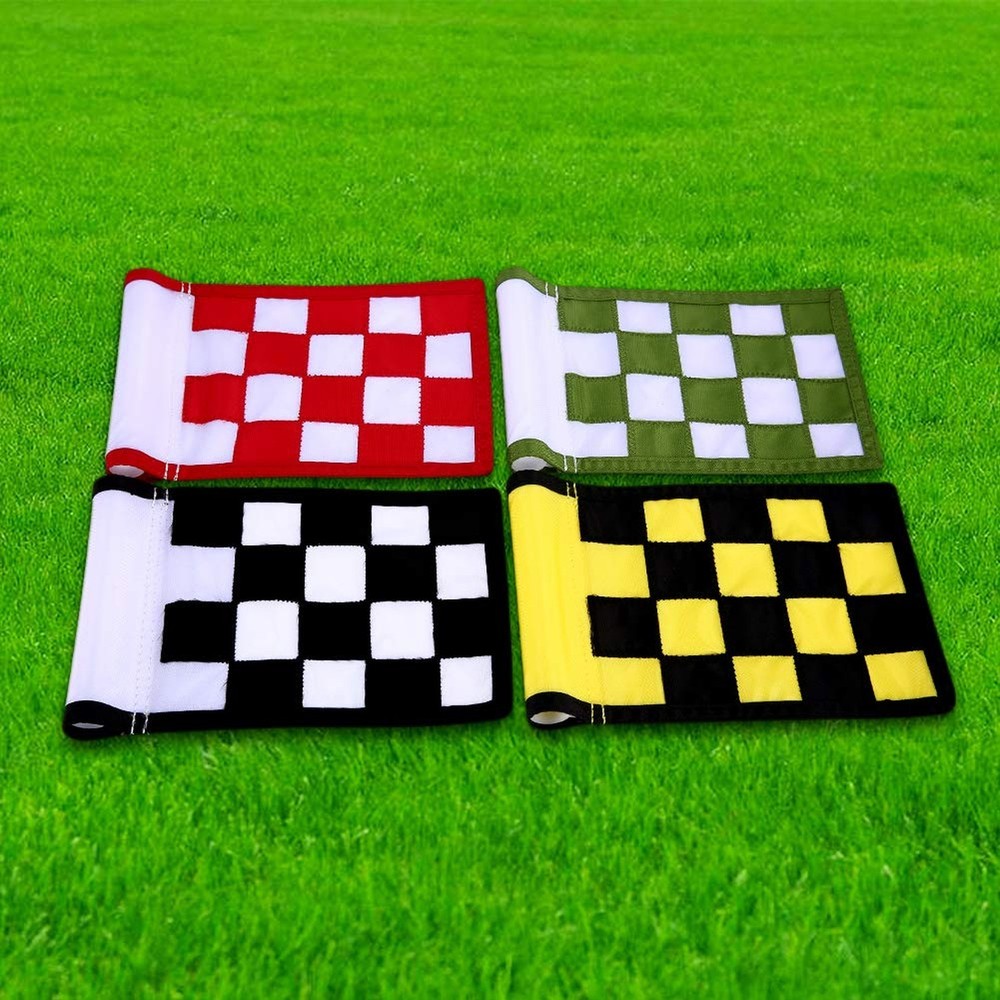 Golf Flag,Konday Checkered Training Putting Green Flags, Golf Target Flags fo...