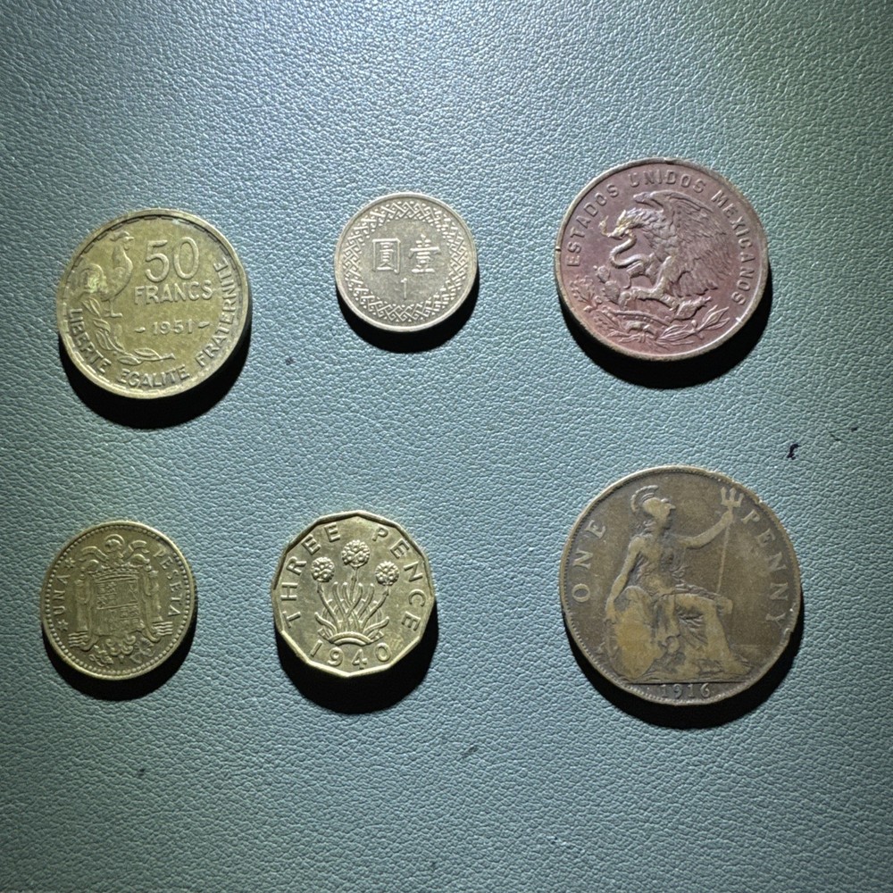 Old Foreign Coins Nice Assorted Lot All In Great Readable Condition