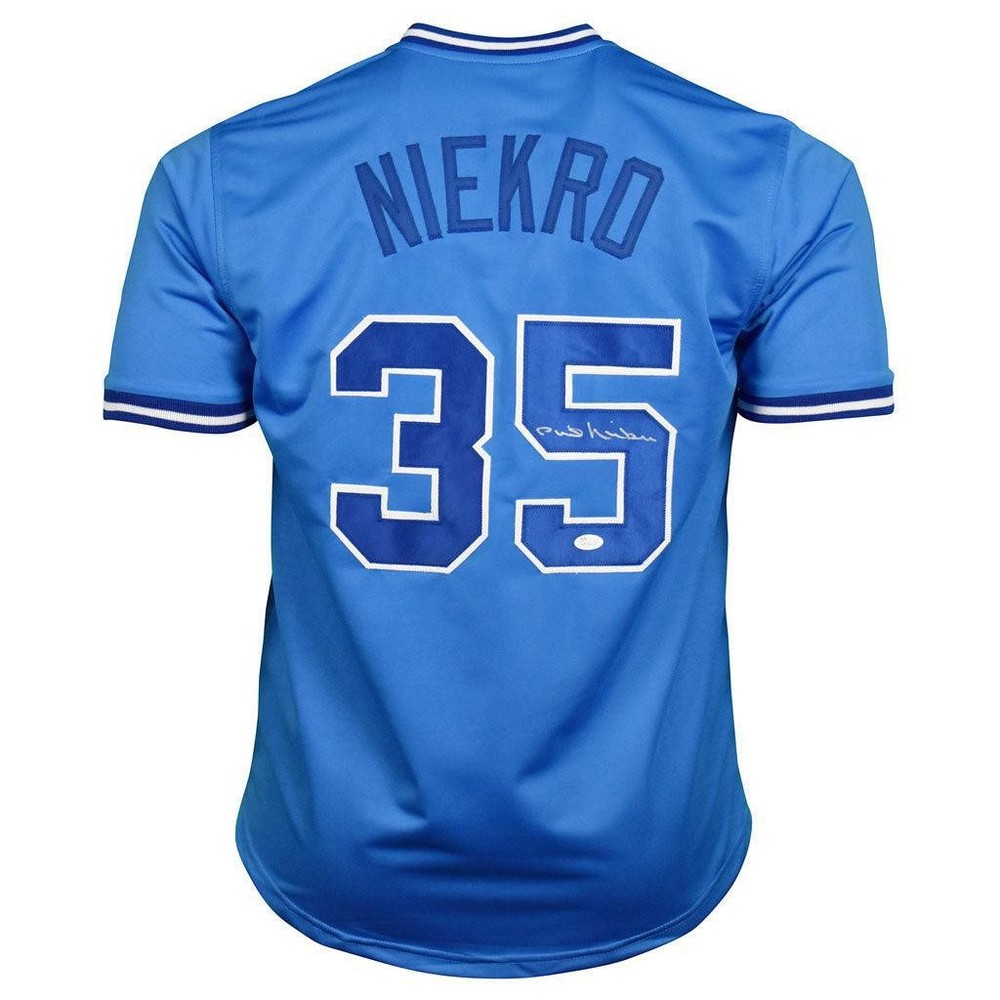 Phil Niekro Signed Atlanta Light Blue Baseball Jersey (JSA)
