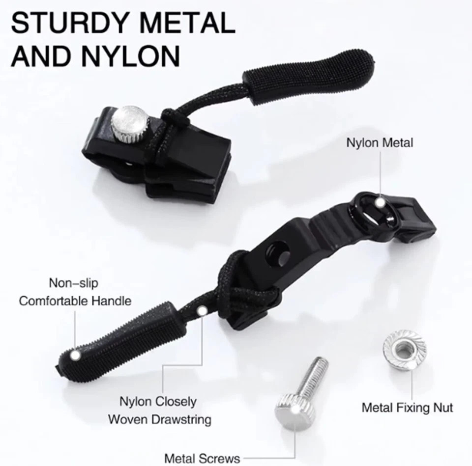 12-Pack Universal Quick-Fix Zipper Repair Kit Detachable Slider Replacement