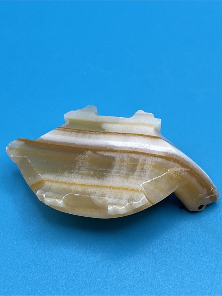 Genuine Hand Carved Onyx Snapping Turtle Tortoise (2) Paperweights.