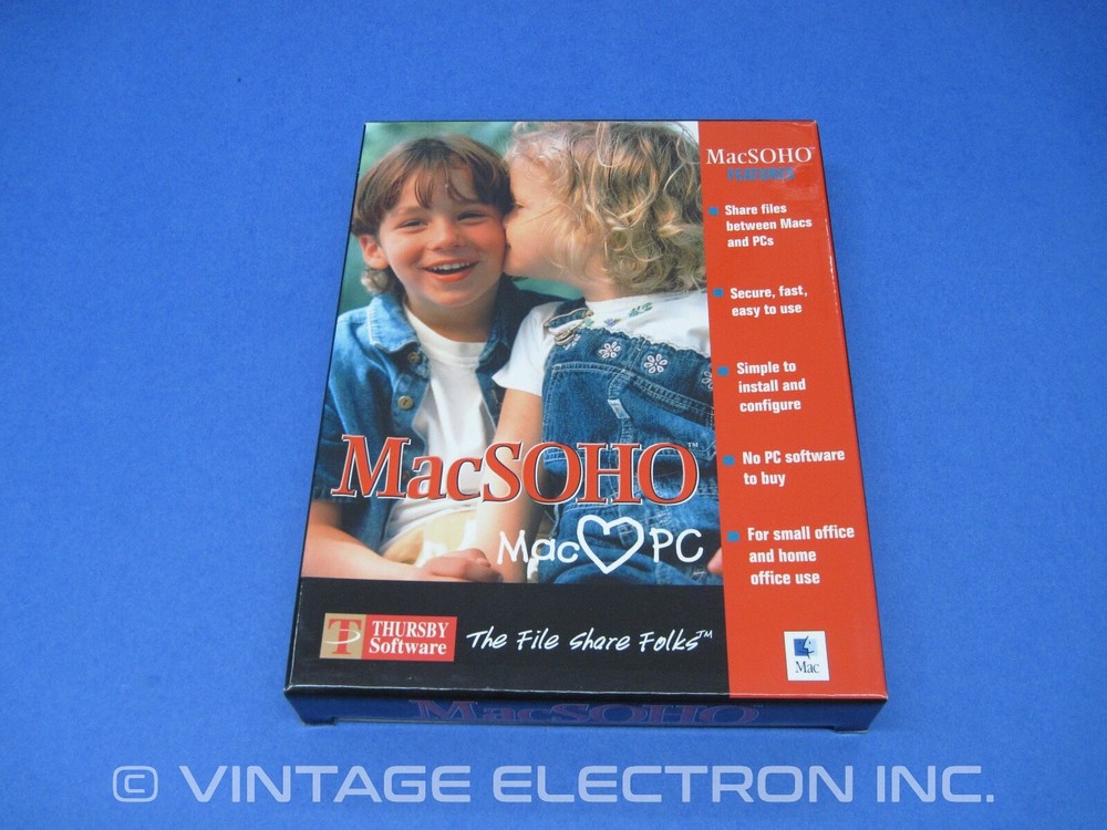 Apple Macintosh MacSOHO Software - V 1.0 - MAC PC File Sharing (Mac OS 8.6 9.X)