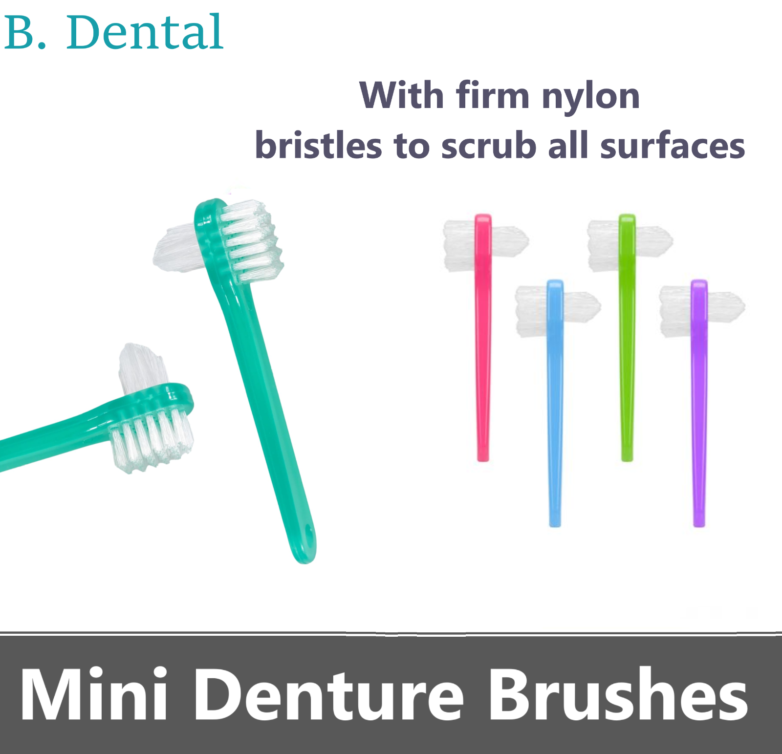 Denture Cleaning Brush Braces Descaling Brush Denture Toothbrush Oral Cleaning