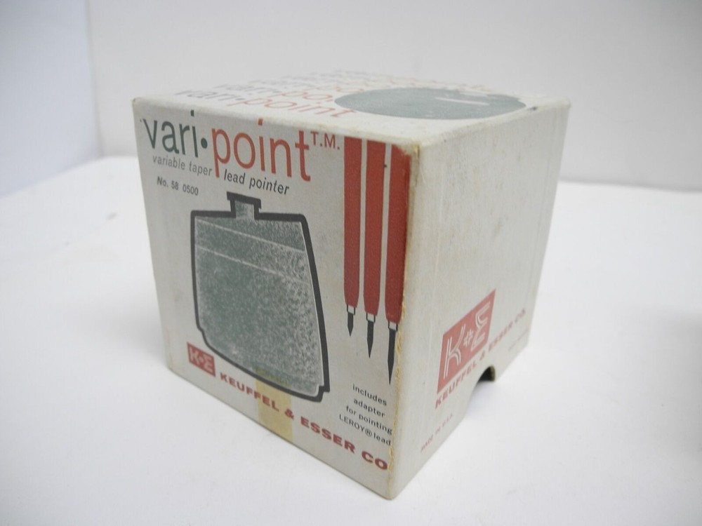 Keuffel & Esser K & E Vari-Point Lead Pointer Drafting Lead Sharpener with Box