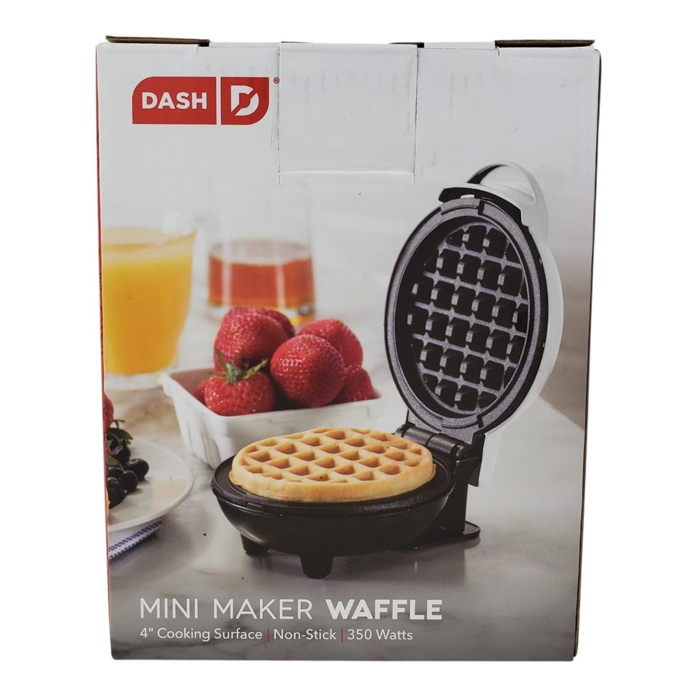 Dash Mini Maker Waffle Griddle 4" Non Stick Cooking Surface 350 Watts Fast Ship