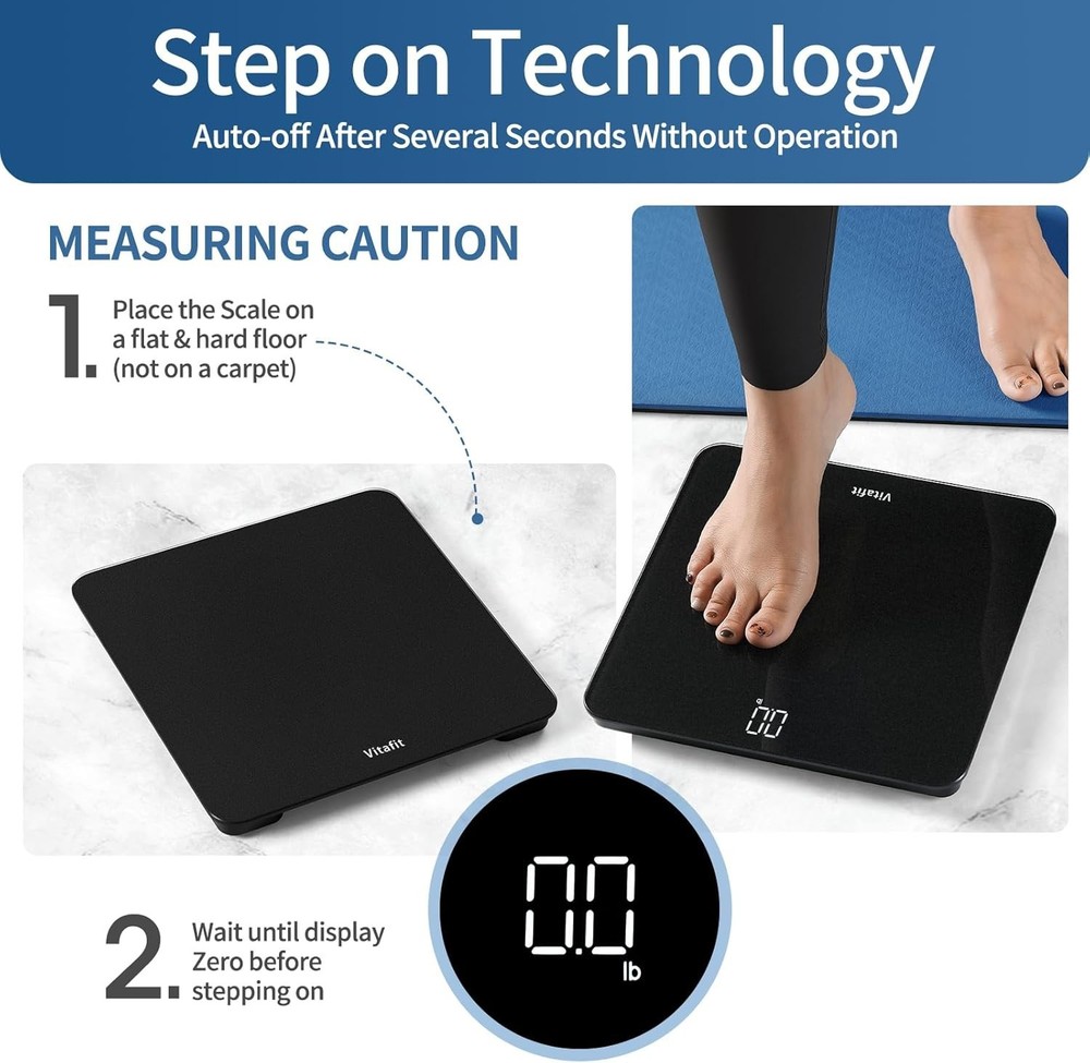 Professional 0.1lb Digital Weight Scale - 400lb Capacity, Step-On Convenience