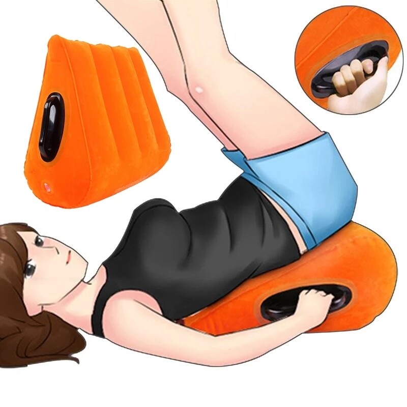 TOUGHAGE Inflatable Triangle Wedge Pillow Cushion Intimate Position Back Support