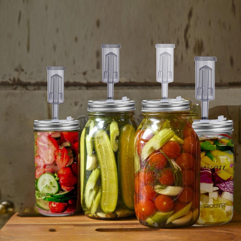 32 oz Fermentation Jar,2 Pack Fermentation kit with Fermenting Weights and Ai...