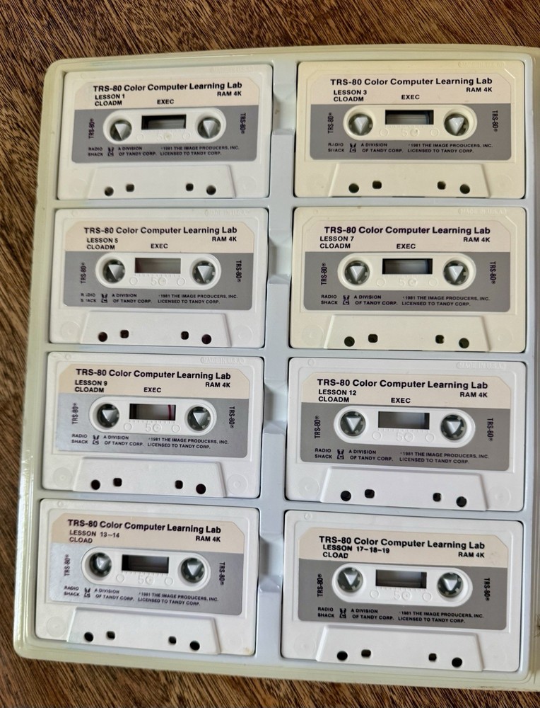 Vtg Radio Shack TRS-80 Color Computer LEARNING LAB Software WORKBOOK Cassette