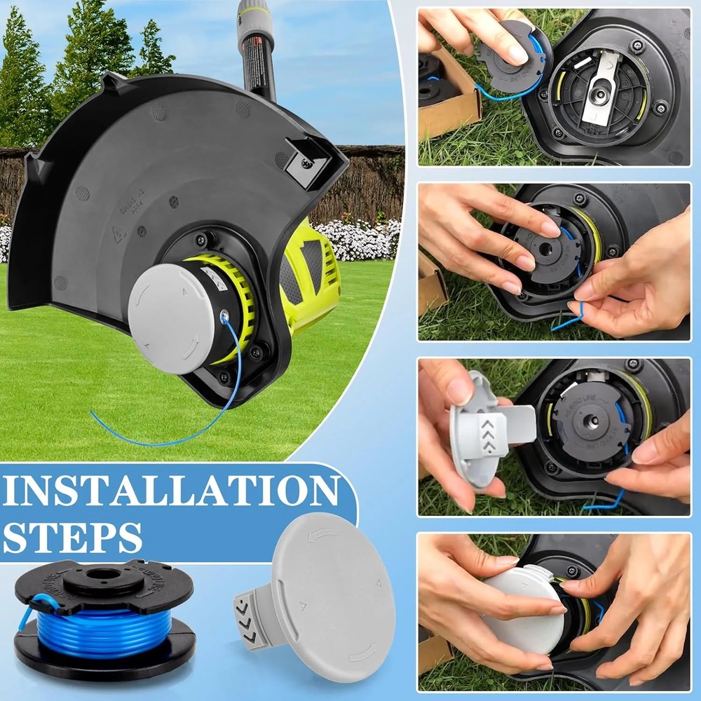 AC14RL3A String Trimmer Spool for Ryobi Weed Wacker String, 11ft 0.065" String T