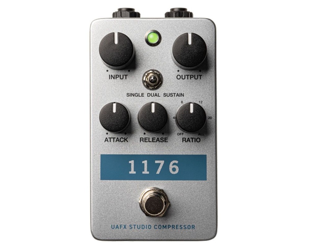 Universal Audio UAFX 1176 Studio Compressor Pedal with 2 Free Patch Cables